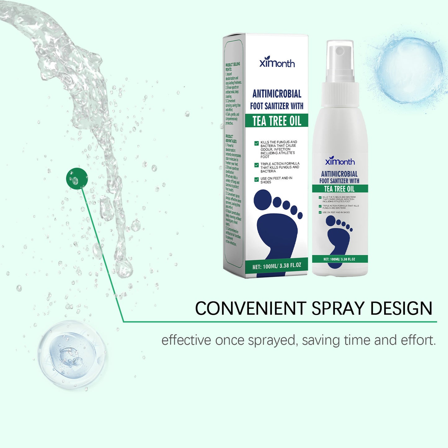 Antimicrobial Foot Spray for Foot Odor and Infections