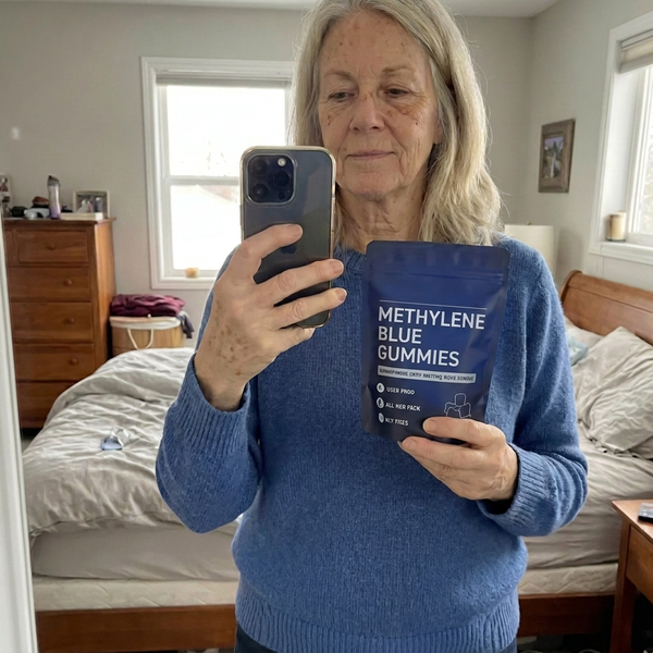Patty S. holding product