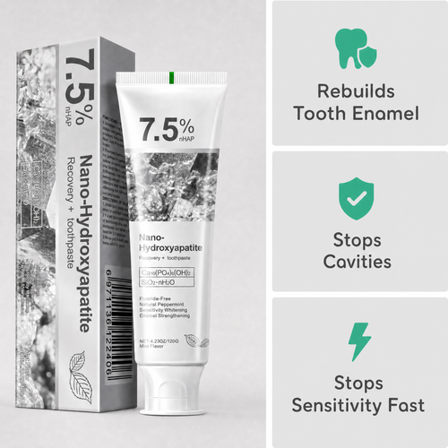 Nano-Hydroxyapatite Toothpaste for Enamel Repair & Protection